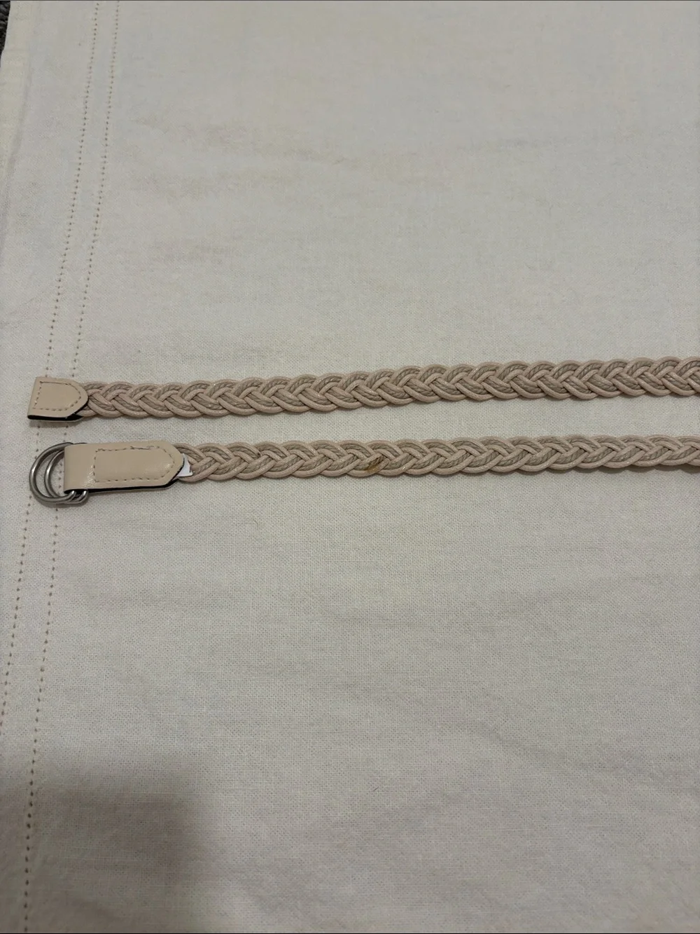 Off White Woven Belt